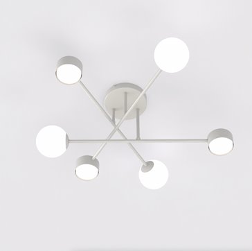 Lampa sufitowa HOLON 6 GRAY plafon, szara, metal