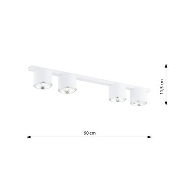 Lampa sufitowa NANO 4 WHITE minimalistyczna, listwa, biały