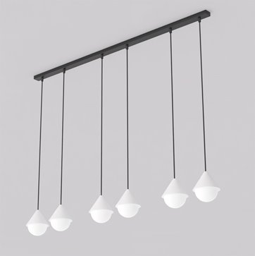 Lampa wisząca GIRO 6 PREM WHITE nowoczesna, biała, metal