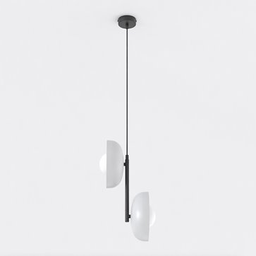 Lampa sufitowa VANILA 2 BL GRAY loft, szara, metal