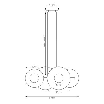 Lampa wisząca UMBRA 4 MOKKA OPAL loft, beżowa, metal, fala