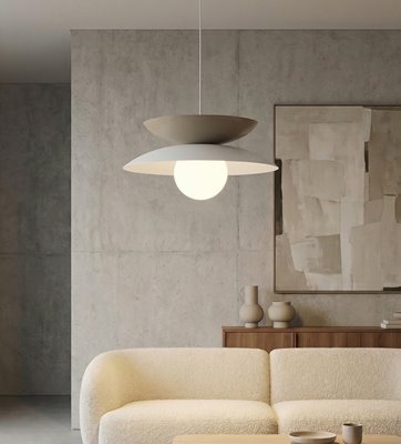 Lampa wisząca NAGOYA 1 WH MOKKA loft, japandi, metal