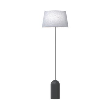 Lampa podłogowa PEARL LP1 GRAY abażur, szary, klasyczna