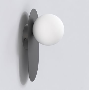 Kinkiet VIVA K1 BLACK nowoczesny, czarny, metal