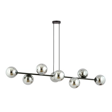 Lampa wisząca ROSSI 8 BL GRAFIT klosz grafit, czarna