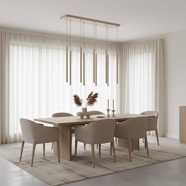 Lampa wisząca SELTER 9 MOKKA beżowa, glamour, sople