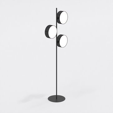 Lampa podłogowa DRUMZ LP3 BLACK nowoczesna, czarna, abażur