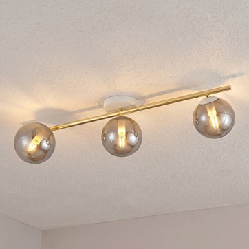 Lampa sufitowa SPLENDI 3 WH GRAFIT plafon biała/złota/grafit