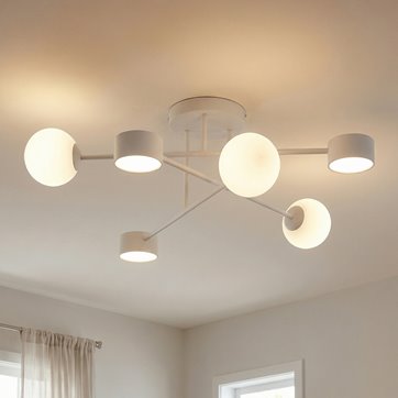 Lampa sufitowa HOLON 6 WHITE plafon, biała, metal