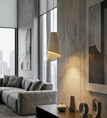 Lampa wisząca MODA 1 MO RATTAN nowoczesna, beżowa, abażur