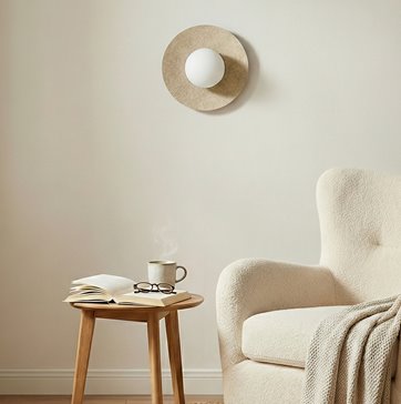 Kinkiet CALMA S K1 BEIGE nowoczesny, klosz, filc, beżowy