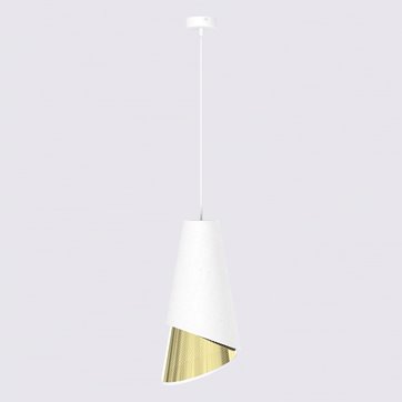 Lampa wisząca MODA 1 WH GOLD LOFT nowoczesna, abażur
