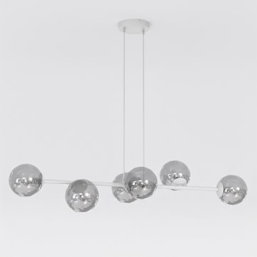 Lampa wisząca MAGNUS 6 GRAY GRAFIT nowoczesna, klosz, szara