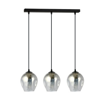 Lampa wisząca ISTAR 3 BL GRAFIT loft klosz grafit czarna
