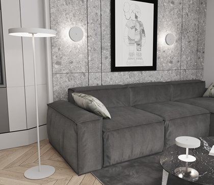 Kinkiet NEMO K2 WH WHITE loft, biały, metal