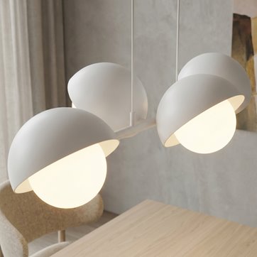 Lampa wisząca BOOM 4 WHITE nowoczesna, biała, metal