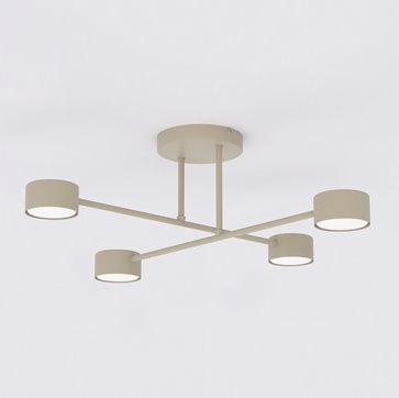 Lampa sufitowa HALO 4 MOKKA minimalistyczna, beżowa, metal
