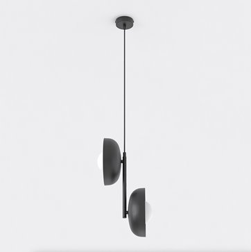 Lampa sufitowa VANILA 2 BLACK loft, czarna, metal