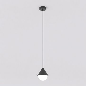 Lampa wisząca GIRO 1 BLACK nowoczesna, czarna, metal
