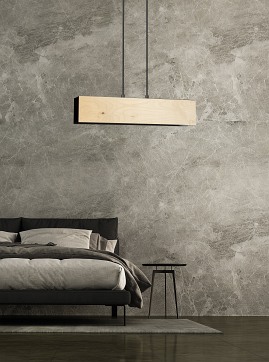 Lampa wisząca CARLO 2 BLACK skandynawska, drewno, czarna