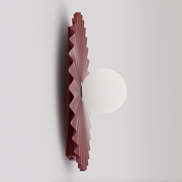 Kinkiet UMBRA L K1 BURGUNDY OPAL nowoczesny, metal, fala