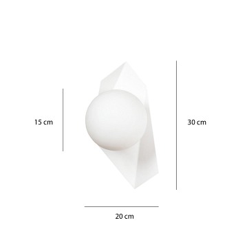Kinkiet DRIFTON K1 WHITE nowoczesny, klosz, biały