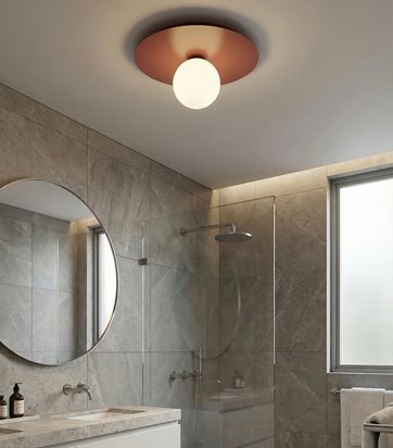 Lampa sufitowa SOLAR 1 BURGUNDY OPAL nowoczesna, burgundowa