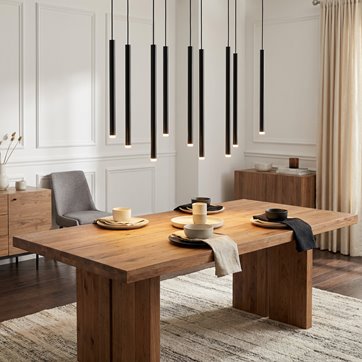 Lampa wisząca SELTER 9 BLACK nowoczesna, sople, czarna