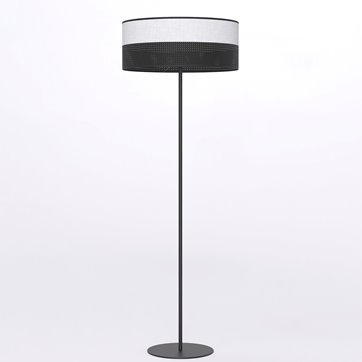 Lampa podłogowa KARBON LP1 BL GRAY klasyczna, szara, abażur