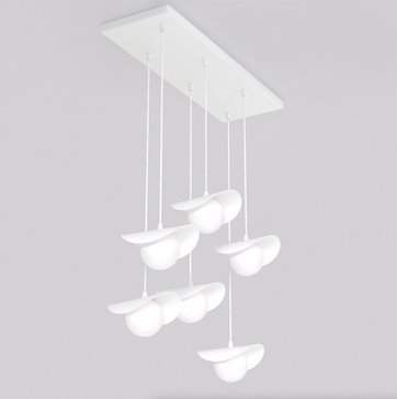 Lampa wisząca RITUAL 6 WHITE nowoczesna, biała, metal