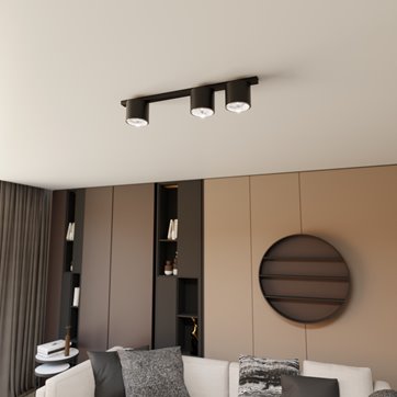 Lampa sufitowa NANO 3 BLACK nowoczesna, listwa, czarny
