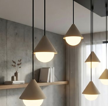 Lampa wisząca GIRO 6 BL MOKKA nowoczesna, beżowa, metal