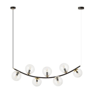 Lampa wisząca RITZ 7 BL TRANSPARENT nowoczesna, regulowana