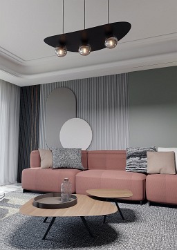 Lampa wisząca AURA 3 BL GRAFIT nowoczesna i oryginalna