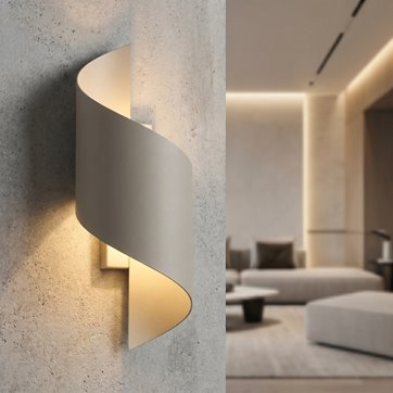 Kinkiet SPINER MOKKA minimalistyczny, metal, beżowy