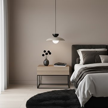 Lampa wisząca MULAN 1 MOKKA BL nowoczesna, beżowa, metal