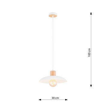 Lampa wisząca KOBE 1 WHITE unikatowy, japandi, skandynawski