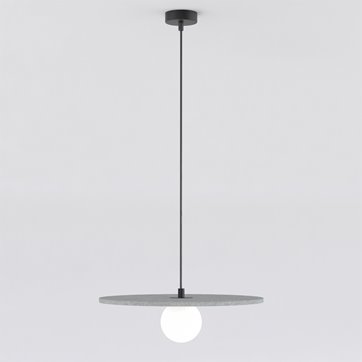 Lampa wisząca CALMA 1 GRAY nowoczesna, szara, filc