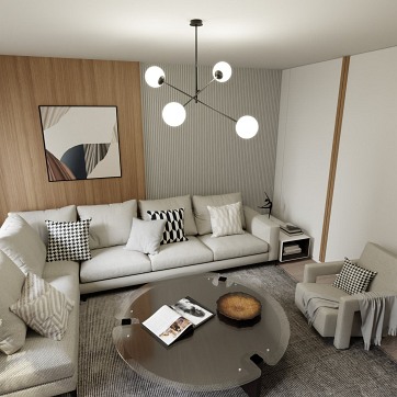 Żyrandol LINEAR 4 BLACK/OPAL minimalistyczny, loft, czarny