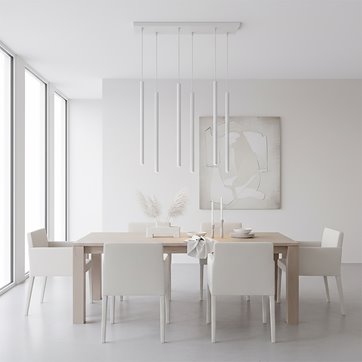 Lampa wisząca SELTER 6 GRAY glamour, sople, szara