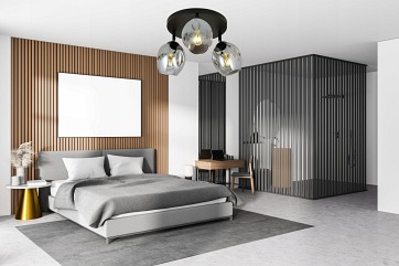 Lampa sufitowa FLOW 3 PREMIUM GRAFIT loft czarna grafit