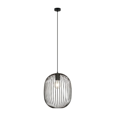 Lampa wisząca ONYX 1 BL loft, druciak, regulowana, czarna