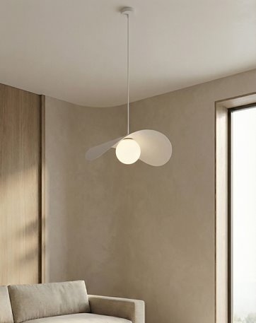 Lampa wisząca RITUAL 1L WHITE nowoczesna, biała, metal