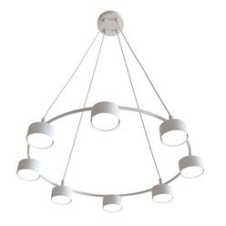 Lampa wisząca STARLIT 8 WH loft, nowoczesna, biała