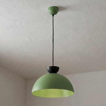 Lampa wisząca LUNARO 1L BL GREEN loft, zielona, metal
