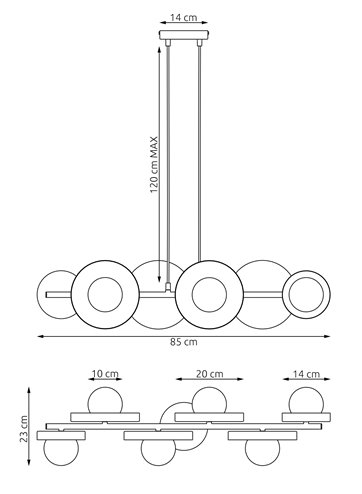 Lampa wisząca MODEL 6 BL WHITE loft, biała, metal