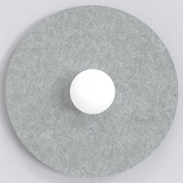 Kinkiet CALMA L K1 GRAY nowoczesny, klosz, filc, szary