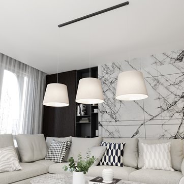 Lampa wisząca EPOCA 3 BEIGE abażur, beż, klasyczna