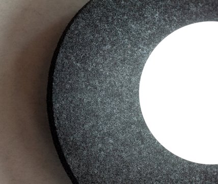 Lampa wisząca CALMA 1 BLACK nowoczesna, czarna, filc