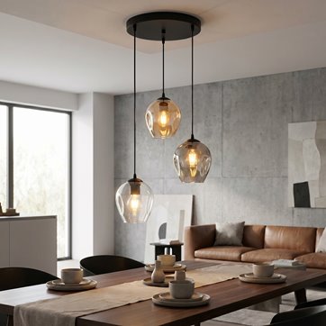 Lampa wisząca ISTAR 3 BL PREMIUM MIX loft klosze kolor mix